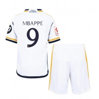 Real Madrid Kylian Mbappe #9 Hjemmedraktsett Barn 2023-24 Kortermet (+ Korte bukser)